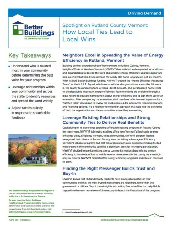 Spotlight on Rutland County, Vermont: How Local Ties Lead to Local Wins