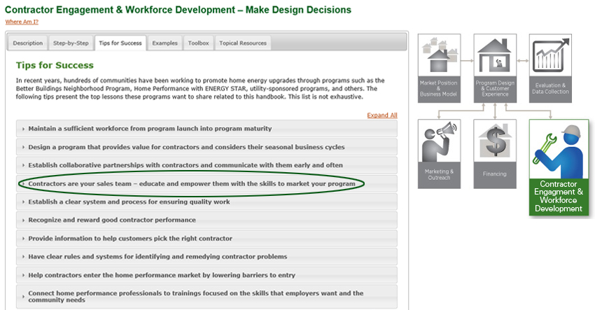 Contractor Engagement & Workforce Development - Make Design Decisions